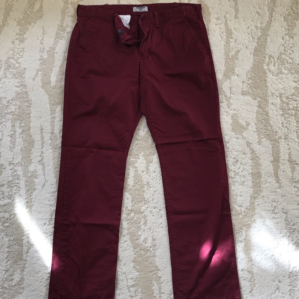 Express Men's Deep Red Chinos